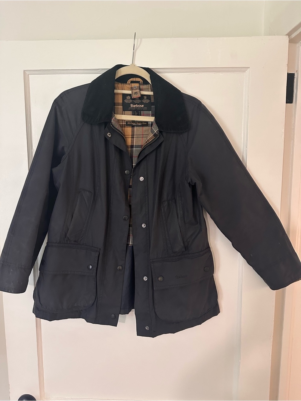 Barbour Women’s Navy Waxed Jacket